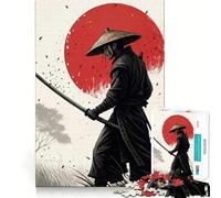 Puzzle Japonais Difficile Samurai Katana pour Adultes, 1000 pièces, pour se remémorer et stimuler la détente, découpe Lisse, Cadeau Classique (38x52cm)
