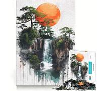 Puzzle Japonais en Cascade de 1000 pièces pour Adolescents,Jeu Stimulant Le Cerveau,emboîtement précis sans espaces,activité relaxante en Groupe à l'intérieur (38x26cm)