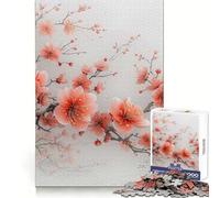 Puzzle Japonais en Fleurs de Cerisier pour Adolescents,1000 pièces,stimule la mémoire,apaise l'esprit,Divertissement de qualité, (50x75cm)