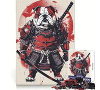 Puzzle Japonais Guerrier Chien à Tirer de 1000 pièces pour Adolescents, Stimulant la mémoire, Jeu d'intérieur, pour Les fêtes (50x75cm)