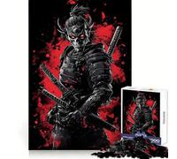 Puzzle Japonais Guerrier Samouraï Mort-Vivant 1000 Pièces pour Adolescents Jeu Intellectuel et Apaisant Découpe Fine Cadeau d'hiver (38x26cm)