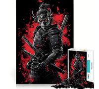 Puzzle Japonais Guerrier Samouraï Mort-Vivant pour Adultes 1000 Pièces Jeu de Réflexion Stimulant Structure à Emboîtement Précise Facile à Apprendre Plaisir en Famille (38x26cm)