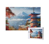 Puzzle japonais imprimé paysage du mont Fuji - 1000 pièces (boîte) - Puzzle éducatif - Décoration de la maison