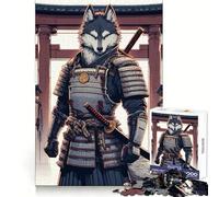 Puzzle Japonais Loup Samouraï Guerrier 1000 pièces pour Adolescents Bien-être cérébral, apaisement, Divertissement, Verrouillage Parfait, (50x75cm)