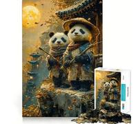 Puzzle Japonais Panda 1000 pièces pour Adolescents, Jeu de réflexion Intelligent, Loisirs faciles, découpe précise, Cadeau Exceptionnel (50x75cm)