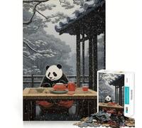 Puzzle Japonais Panda 1000 pièces pour Adolescents, Stimulant la mémoire, Anti-Stress, décoration Murale (50x75cm)