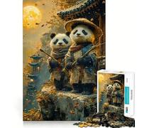 Puzzle Japonais Panda pour Adolescents, 1000 pièces, pour stimuler la mémoire, se détendre et s'amuser Un Cadeau Exquis (38x52cm)