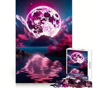 Puzzle Japonais Pink Moon pour Adolescents, 1000 pièces, Wise Think Toy, Gentle Leisure, Tight Cut, Liste de souhaits du Père Noël (38x26cm)