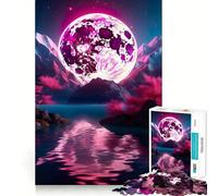Puzzle Japonais Pink Moon pour Adolescents, 1000 pièces, Wise Think Toy, Gentle Leisure, Tight Cut, Liste de souhaits du Père Noël (38x26cm)