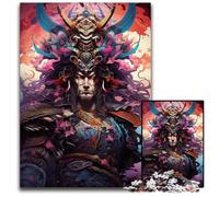 Puzzle Japonais Sakura Samurai 1000 pièces Puzzle Difficile pour Adultes Adolescents et familles décoration DIY Parfaite et défi cérébral 1000 pièces (75 x 50 cm)