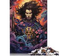 Puzzle Japonais Sakura Samurai Personnalisable en Carton 100% recyclé pour Enfants et Adultes, Cadeau Unique, 1 000 pièces (75 x 50 cm)