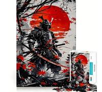 Puzzle Japonais Samouraï 1000 pièces pour Adolescents, Jeu de logique Stimulant, détente mentale, Bords Nets, Cadeau élégant (38x52cm)