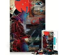 Puzzle Japonais Samouraï 1000 pièces pour Adolescents, Jeu d'entraînement cérébral, détente mentale, Art à Assembler, Cadeau Unique (38x26cm)