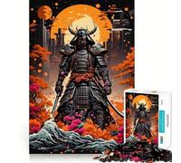 Puzzle Japonais Samouraï 1000 pièces pour Adultes Renforce la mémoire, apaise l'esprit, qualité supérieure, Surprise chaleureuse (50x75cm)