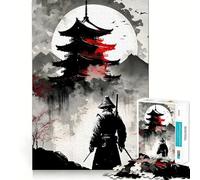 Puzzle Japonais Samurai 1000 pièces pour Adolescents Jeu de logique Pure Détente et Douceur Pièce d'art raffinée (50x75cm)