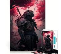 Puzzle Japonais Samurai Cerise 1000 pièces pour Adolescents Jeu de logique Stimulant Détente mentale Bords Nets Cadeau élégant (50x75cm)