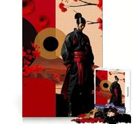Puzzle Japonais Samurai Ninja 1000 pièces pour Adultes Renforce la mémoire, apaise l'esprit, qualité supérieure, Surprise chaleureuse (38x26cm)