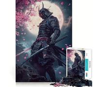 Puzzle Japonais Samurai Sakura de 1000 pièces pour Adolescents Jeu de réflexion et de création Collective Objet de Collection aux découpes nettes (38x26cm)