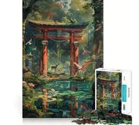 Puzzle Japonais Torii de 1000 pièces pour Adolescents, Jeu de logique, Passe-Temps Calme, découpe précise, Cadeau Exquis 50x75cm