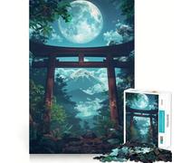Puzzle Japonais Torii de 1000 pièces pour Adultes, Jeu de réflexion apaisant, Bords précis, 38x52cm