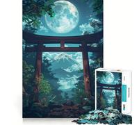 Puzzle Japonais Torii Gate 1000 pièces pour Adolescents, Jeu de réflexion Amusant et décontracté, Design élégant, Cadeau 50x75cm