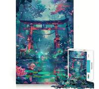 Puzzle Japonais Torii Gate 1000 pièces pour Adolescents, Jeu de réflexion Relaxant et Amusant, 50x75cm