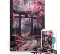 Puzzle Japonais Torii Gate Sakura 1000 pièces pour Adolescents, Jeu de réflexion, Design Relaxant, Cadeau attentionné 38x26cm