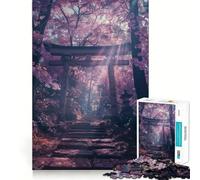 Puzzle Japonais Torii Gate Sakura pour Adultes, 1000 pièces, Jeu de logique mentale, Doux et Relaxant, découpe Ferme, liste de souhaits du Père Noël 38x52cm