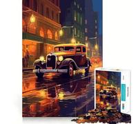 Puzzle Japonais Vintage de 1000 pièces,Motif Voiture,Jeu de réflexion,Assemblage Stable,pièces Qui ne bougent Pas,Passe-Temps agréable pour Les Longs Week-Ends (38x26cm)