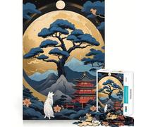 Puzzle Japonais Vintage de 1000 pièces représentant Un Arbre activité ludique et stimulante pour renforcer Les Liens familiaux (38x52cm)