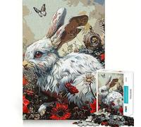 Puzzle Jardin de Lapins 1000 Pièces pour Adolescents Renforce la Mémoire Calme et Détente Bords Lisse (38x52cm)