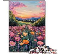 Puzzle Jardin de Tulipes 1000 pièces pour Adolescents, adapté aux Personnes de 14 Ans et Plus Idées Cadeaux de décoration intérieure (26x38cm)