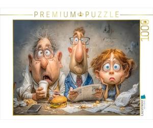 Puzzle · Je Mange Vite Fait Avant Que Le téléphone ne s'aperçoive Que Je | suis en pause · 1000 pièces · Format assemblé 64 × 48 cm · CALVENDO Puzzle