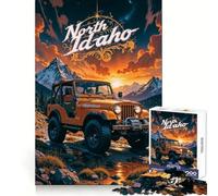 Puzzle Jeep du Nord de l'Idaho 1000 pièces pour Adultes, défi cérébral, Jeu de Loisirs, découpe Nette, Cadeau Incroyable (38x26cm)