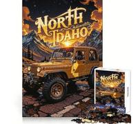 Puzzle Jeep du Nord de l'Idaho pour Adultes, 1000 pièces, Jeu de logique Robuste, Anti-Tension, Bords Transparents, Cadeau de qualité supérieure (38x52cm)