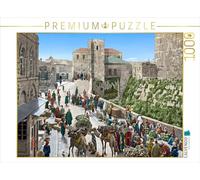 Puzzle · Jéru m - Le Bazar de la Rue de la Tour de David vers 1900 | 1000 pièces · Format assemblé 64 × 48 cm · CALVENDO Puzzle