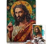 Puzzle Jésus 1000 pièces pour Adultes et Adolescents, pour Un Moment de détente à la Maison Chaque pièce est Unique - Jeu Familial Stimulant et Amusant (75x50cm)