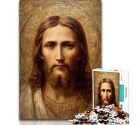 Puzzle Jésus Art 1000 pièces, Difficile à réaliser, mais Amusant et Humoristique, Cadeau d'anniversaire, Cadeaux, Art Mural (38x26cm)