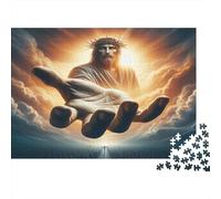 Puzzle Jésus-Christ 38x26cm 1000 pièces Papier recy dultes Mains percées Stimulant Difficile Détente Loisir Présent Cadeau