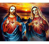 Puzzle Jésus Christ et Marie avec cœur de 1000 pièces pour adultes - Chaque pièce est unique, la technologie Softclick signifie que les pièces s'assemblent parfaitement