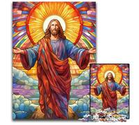 Puzzle Jésus dans Le Ciel 1000 pièces, Puzzle Difficile pour Adultes et Adolescents, soirée de Jeux en Famille, idée Cadeau stimulante pour Le Cerveau 26x38cm / 10,23x14,96 Pouces