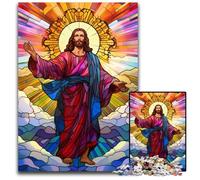 Puzzle Jésus dans Le Ciel 1000 pièces, Puzzle Impossible pour Adultes, idéal pour Les Adolescents et Les collectionneurs, Cadeau de Voyage, activité familiale 26x38cm / 10,23x14,96 Pouces