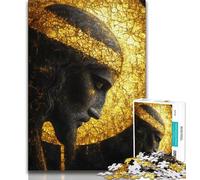 Puzzle Jésus Doré 1000 pièces pour Adolescents Puzzle 1000 pièces pour Adultes et Adolescents Relax Games est Un pour Toute la Famille (26x38cm)