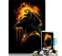 Puzzle Jésus Doré 1000 Pièces pour Adultes, Jeu Familial Anti-Stress Défi Difficile Cadeaux Secrets du Père Noël 38x26cm