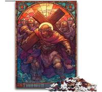 Puzzle Jésus en vitrail de 2000 pièces pour Adolescents et Adultes, idéal pour Les Vacances à la Maison, pour Tuer Le Temps et l'interaction Parent-Enfant 70x100cm