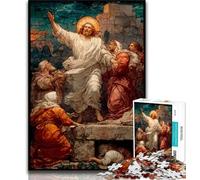 Puzzle Jésus en vitrail pour Adolescents, 1 000 pièces, Jeux éducatifs, décoration d'intérieur, à Offrir en Cadeau à Toute la Famille (50x75cm)