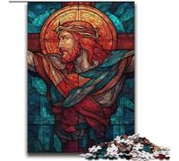 Puzzle Jésus en vitrail pour Adultes et Adolescents, 2000 pièces, Jouet éducatif et décompressant pour Anniversaire et Noël (70x100cm)