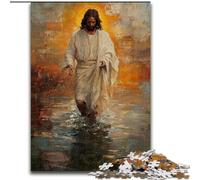 Puzzle Jésus Graffiti pour Adolescents, 1000 pièces, activité familiale avec Affiche et fiche de Questions-réponses (à partir de 14 Ans) (26x38cm)
