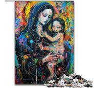 Puzzle Jésus Graffiti pour Adolescents 1000 pièces, Assemblage de Motifs Amusant à la Maison, Cadeau d'anniversaire, Cadeau de Voyage 50x75cm