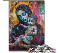 Puzzle Jésus Graffiti pour Adultes 1000 pièces, Jeu Familial Anti-Stress, défi Difficile, Cadeaux pour Amis et Famille (50x75cm)